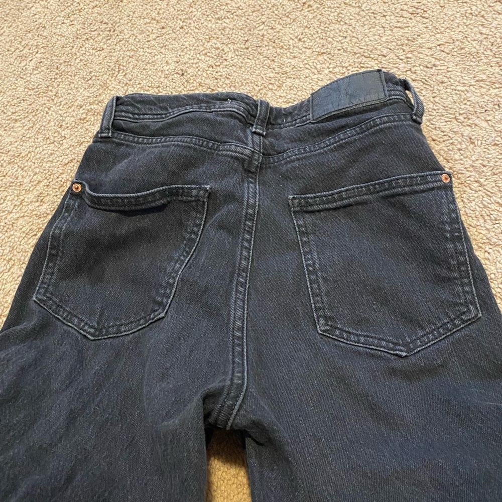 Black zara flare jeans sz 0 (xs/sm)